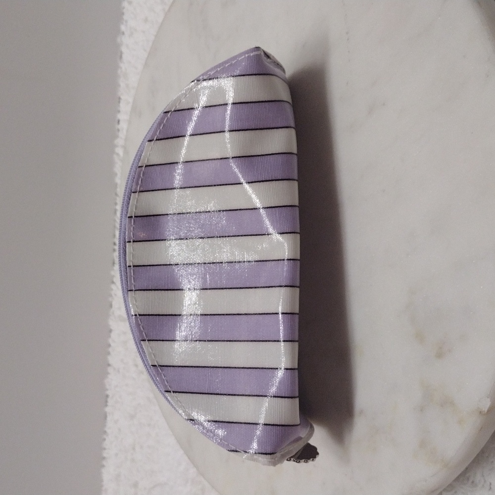 Lulu Guinness Purple/White Stripe Soft Eyewear Case & Cleaning Cloth Only #3 - Picture 5 of 7
